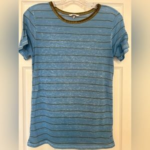 Buckle- BKE- Small- Light Blue with Olive Green Stripes